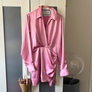 Pink Zara dress satin material